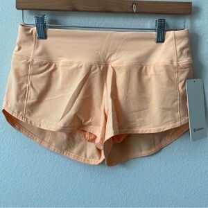 NWT Lululemon Speed Up Low Rised Short Lined *2.5" Summer Glow Size 4